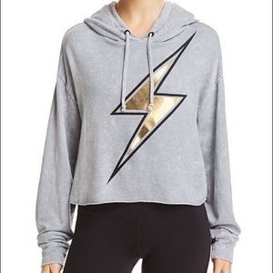 Vintage Havana Lightning Bolt Cropped Sweatshirt